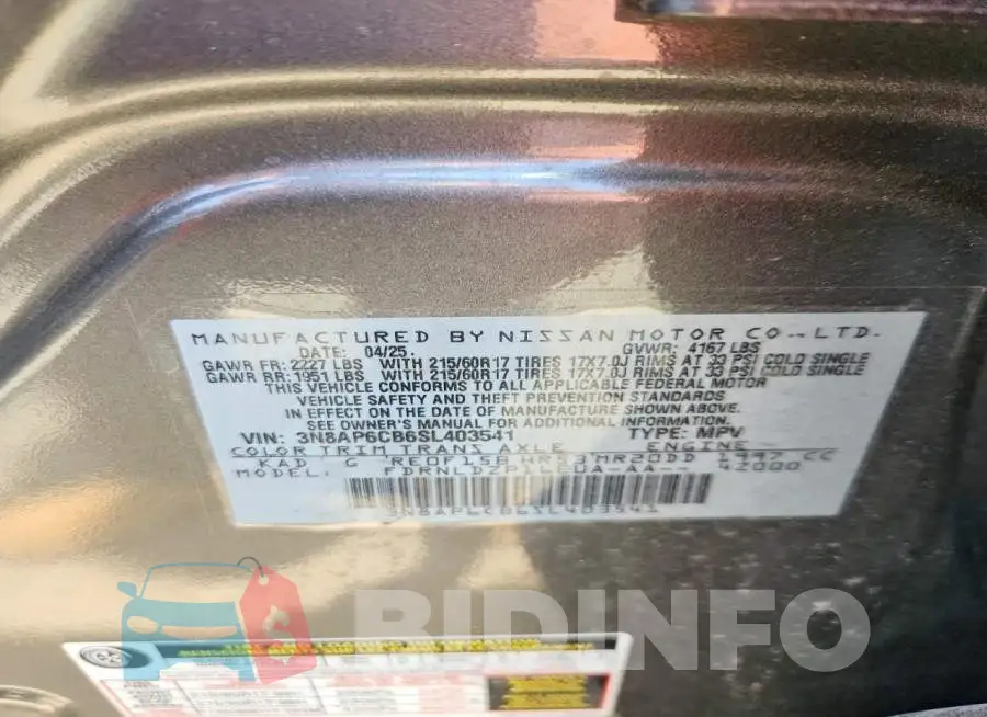 3N8AP6CB6SL403541 Photo# 13
