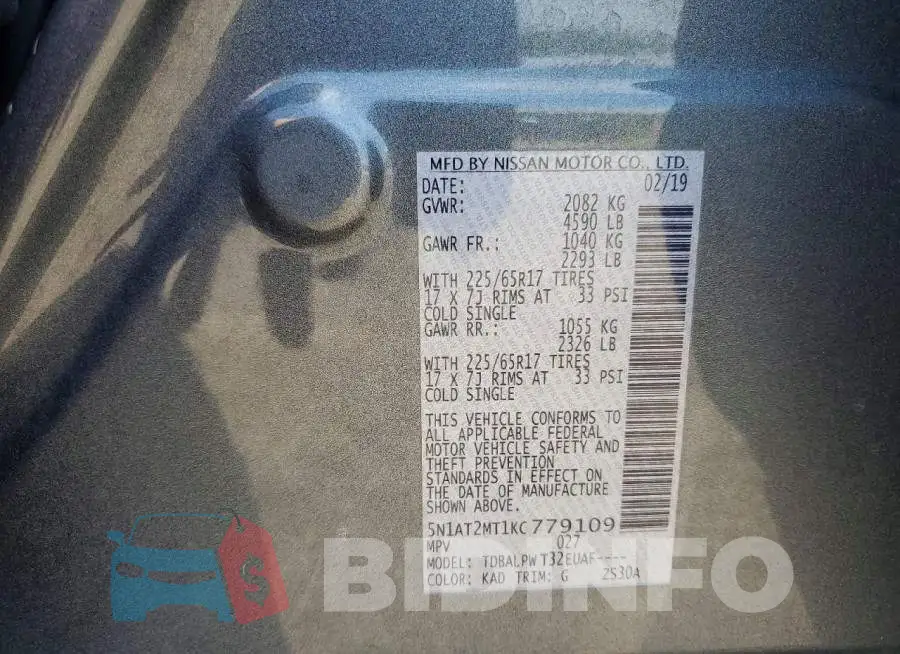 5N1AT2MT1KC779109 Photo# 12