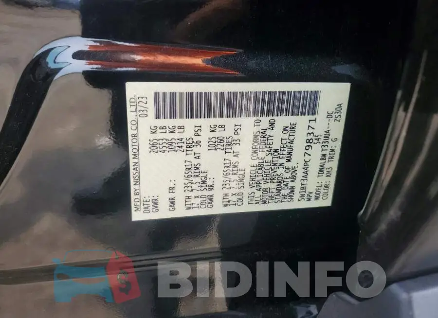 5N1BT3AA4PC798371 Photo# 13