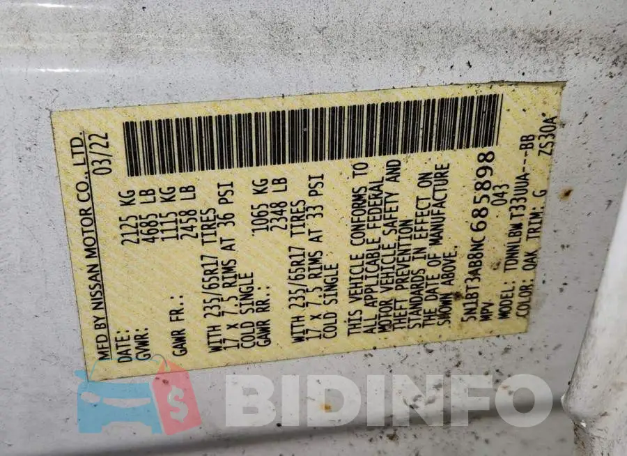 5N1BT3AB8NC685898 Photo# 13