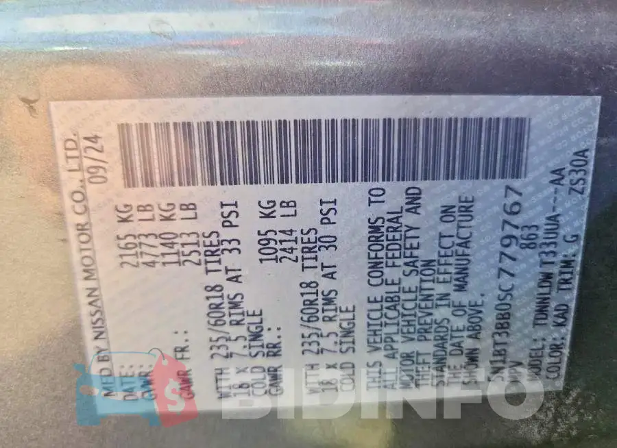 5N1BT3BB0SC779767 Photo# 14