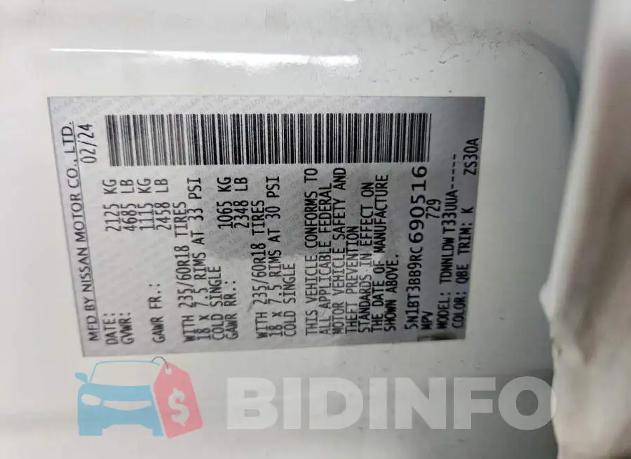 5N1BT3BB9RC690516 Photo# 13
