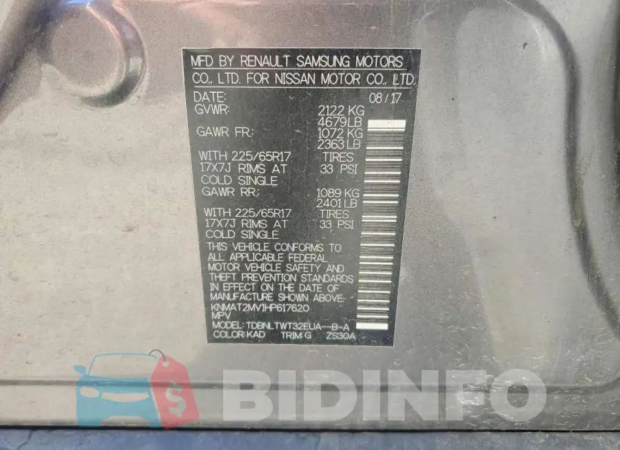 KNMAT2MV1HP617620 Photo# 13