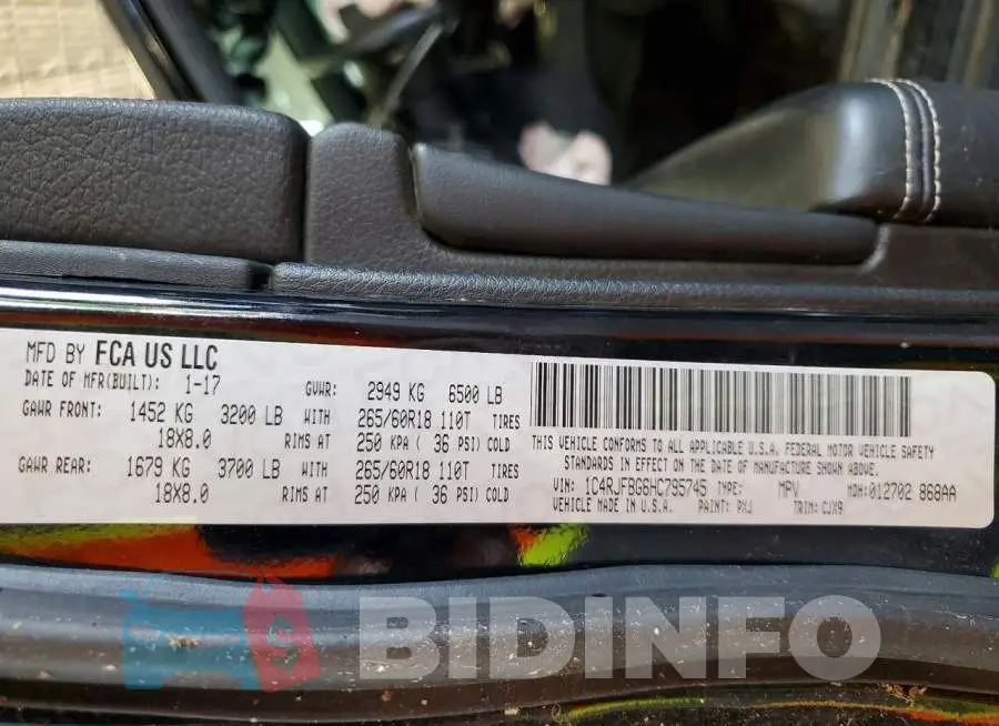 1C4RJFBG6HC795745 Photo# 13