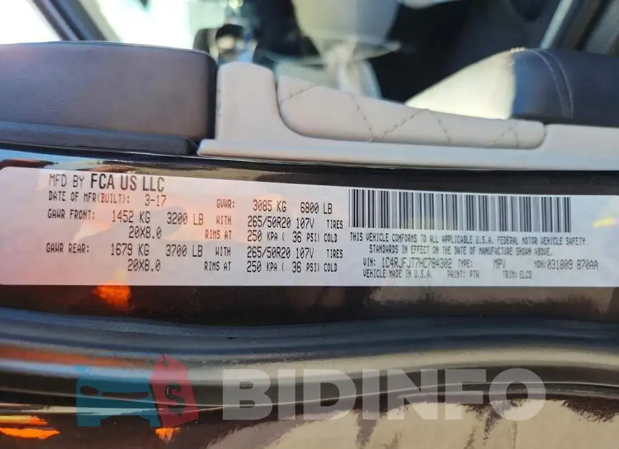 1C4RJFJT7HC784302 Photo# 13
