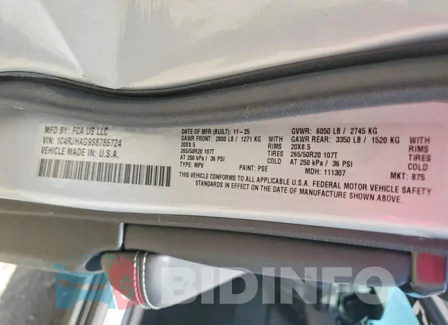 1C4RJHAG9S8786724 Photo# 13