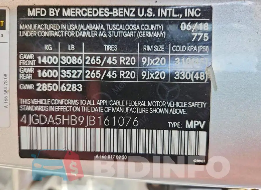 4JGDA5HB9JB161076 Photo# 13