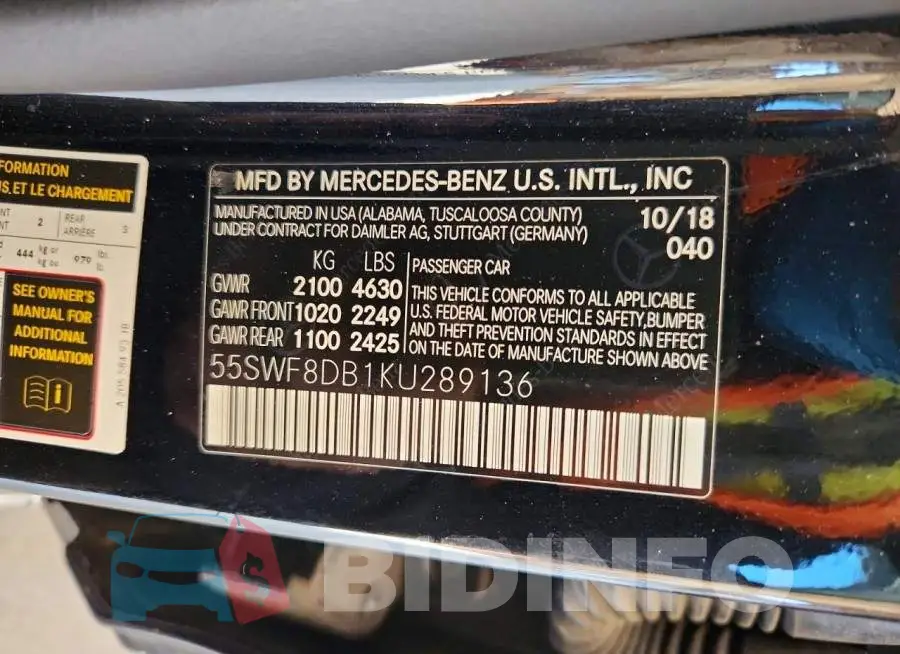 55SWF8DB1KU289136 Photo# 12