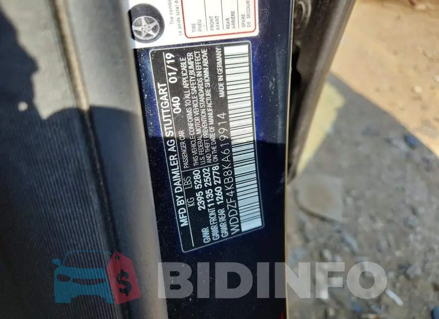 WDDZF4KB8KA619914 Photo# 13