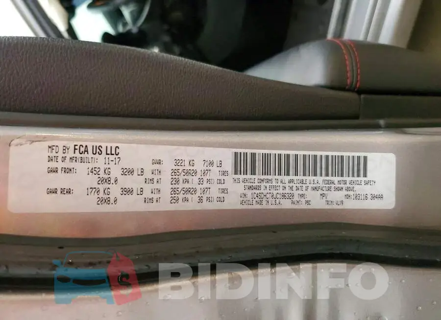 1C4SDHCT0JC186320 Photo# 13