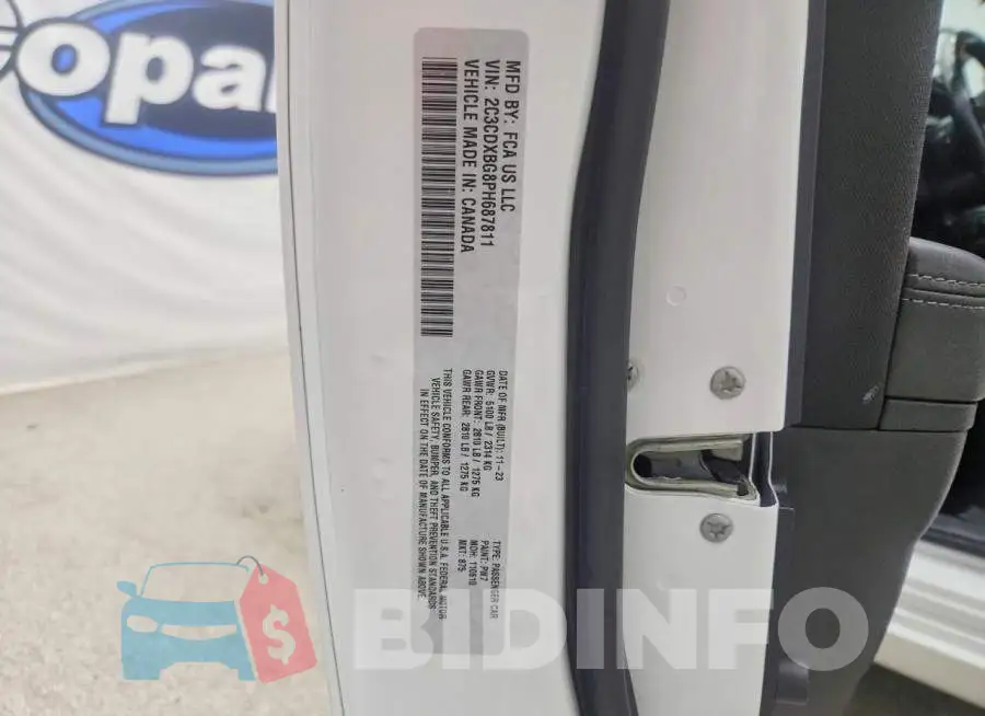 2C3CDXBG8PH687811 Photo# 12