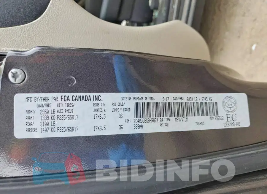 2C4RDGBG9HR874184 Photo# 13