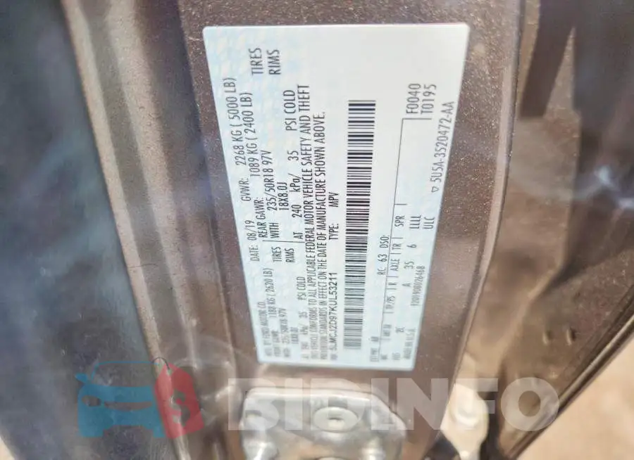5LMCJ2D97KUL53211 Photo# 14