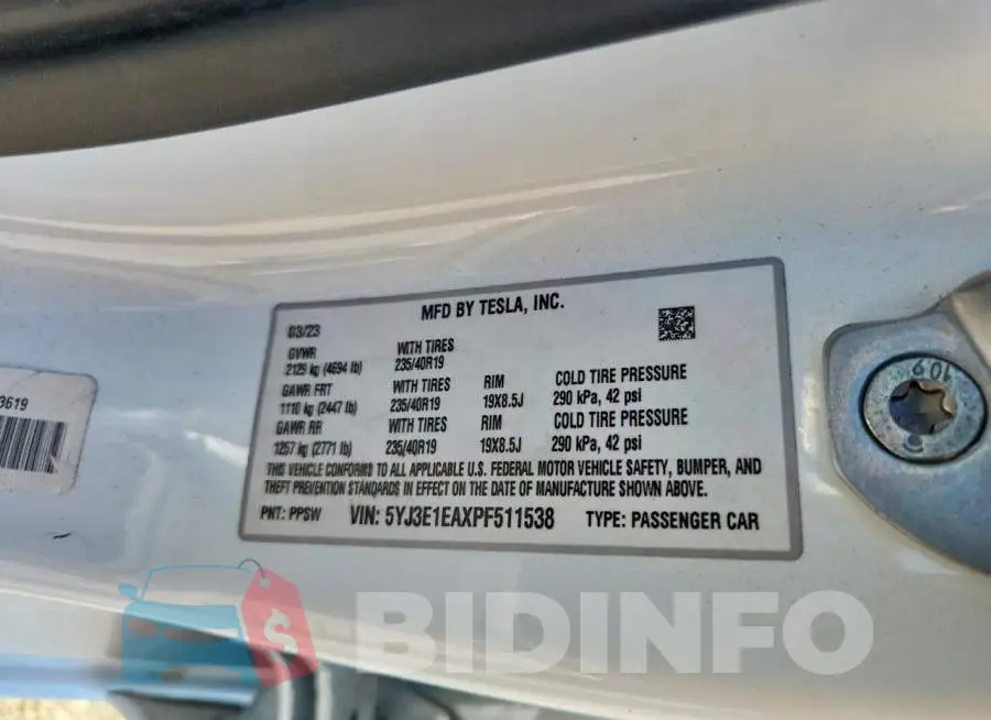 5YJ3E1EAXPF511538 Photo# 12