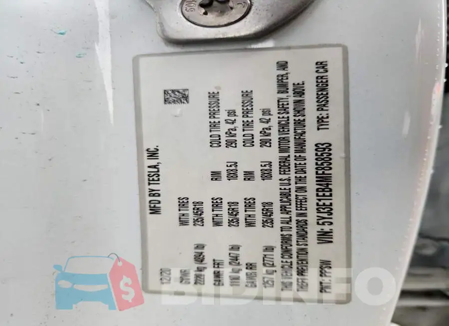 5YJ3E1EB4MF858593 Photo# 12