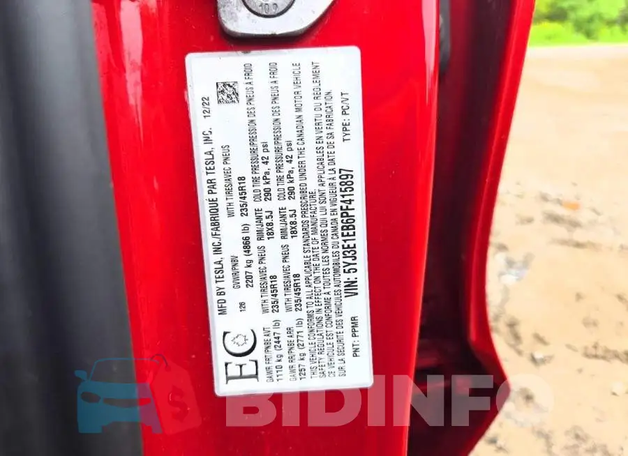 5YJ3E1EB6PF415897 Photo# 13