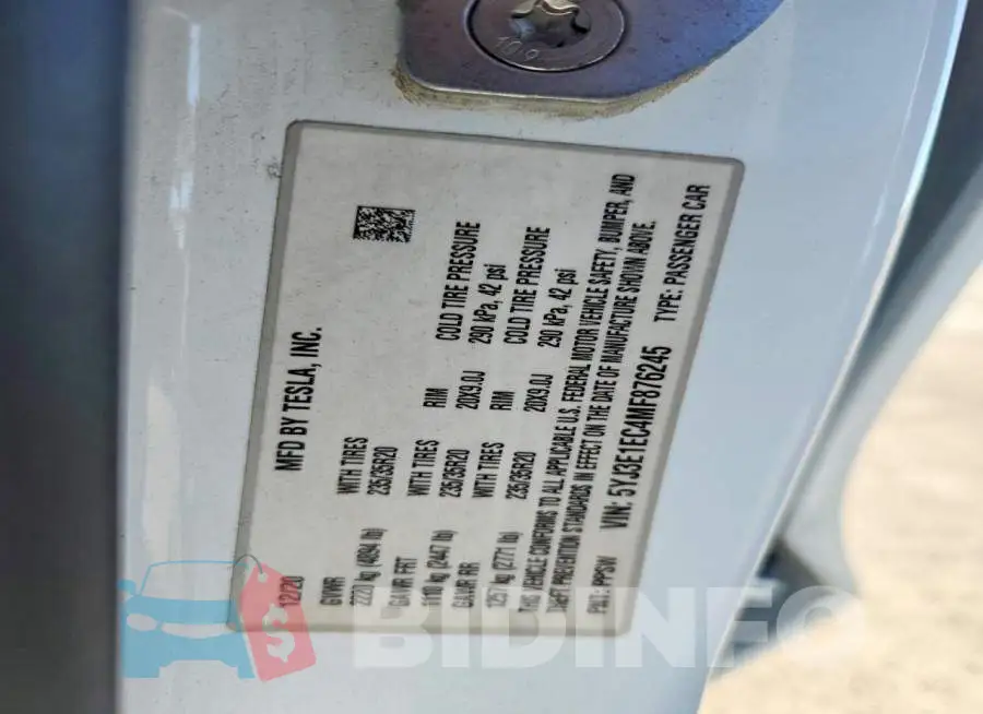 5YJ3E1EC4MF876245 Photo# 12