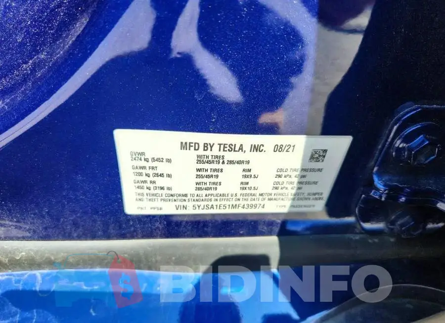 5YJSA1E51MF439974 Photo# 12