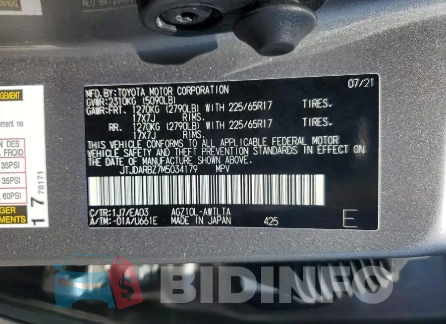 JTJDARBZ7M5034179 Photo# 12