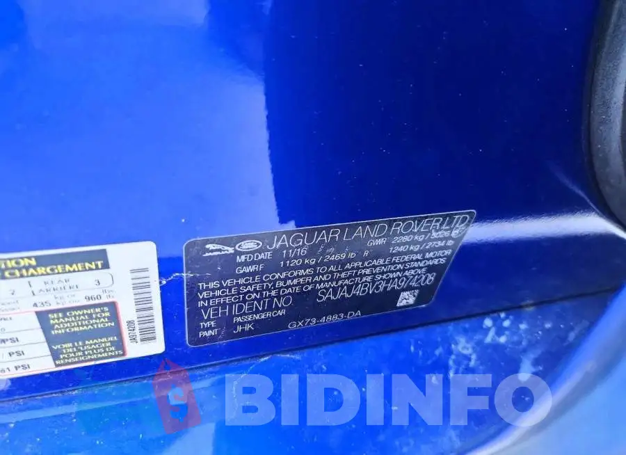 SAJAJ4BV3HA974208 Photo# 12