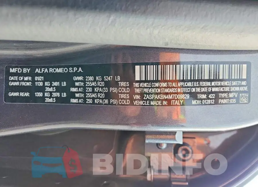 ZASPAKBN4M7D09829 Photo# 14