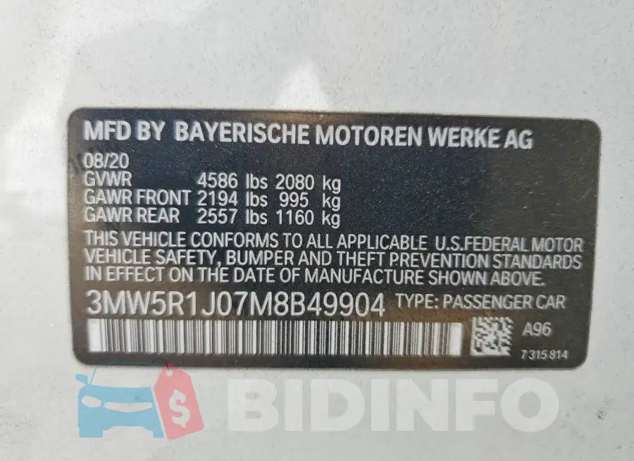 3MW5R1J07M8B49904 Photo# 12