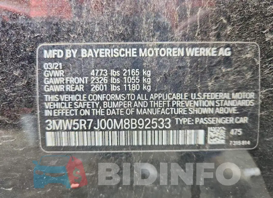 3MW5R7J00M8B92533 Photo# 12