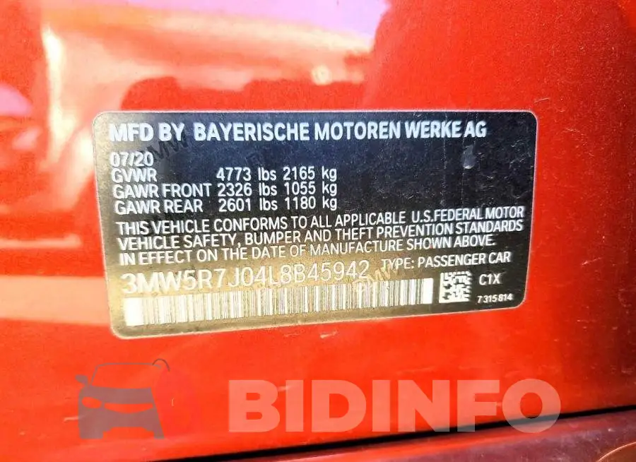 3MW5R7J04L8B45942 Photo# 12