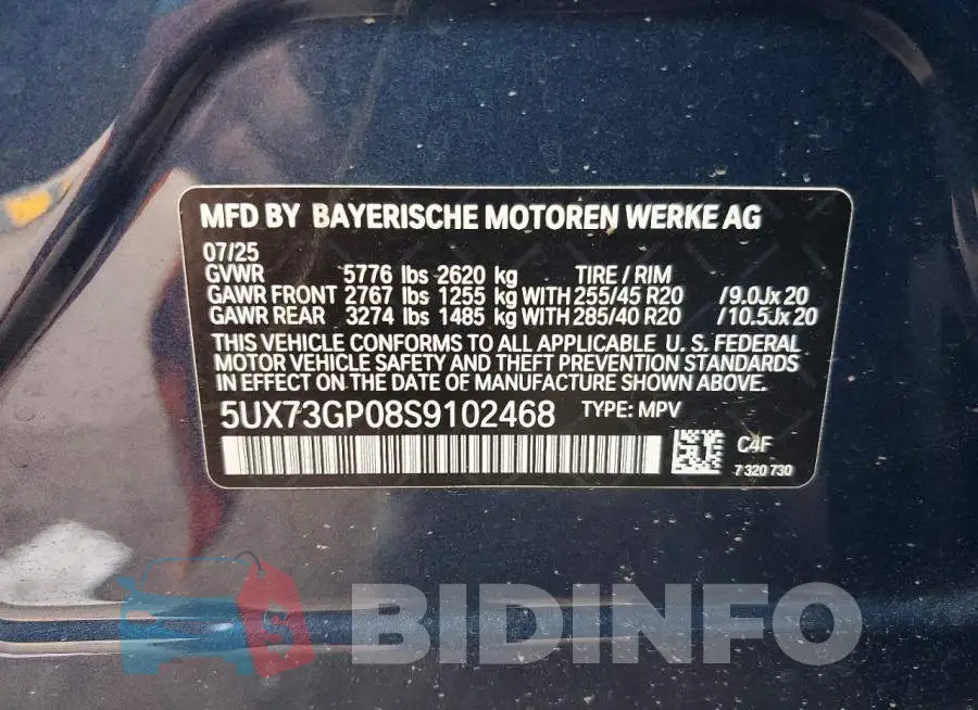 5UX73GP08S9102468 Photo# 12