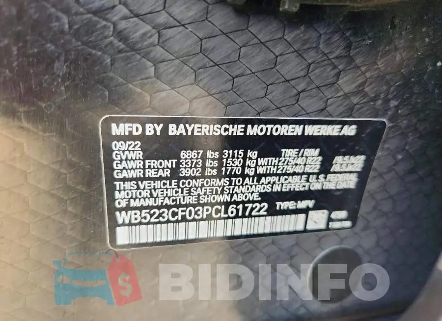 WB523CF03PCL61722 Photo# 13