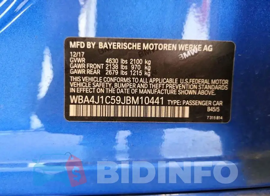 WBA4J1C59JBM10441 Photo# 12