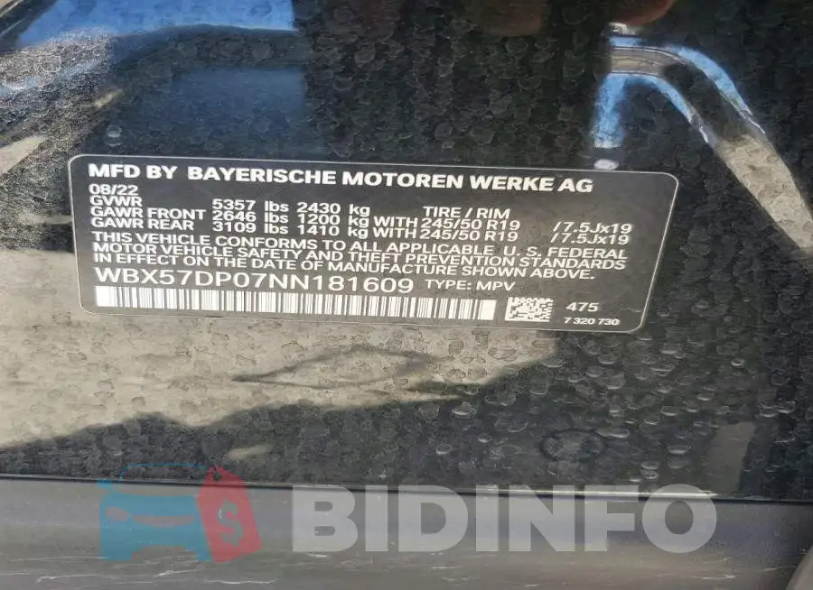 WBX57DP07NN181609 Photo# 12