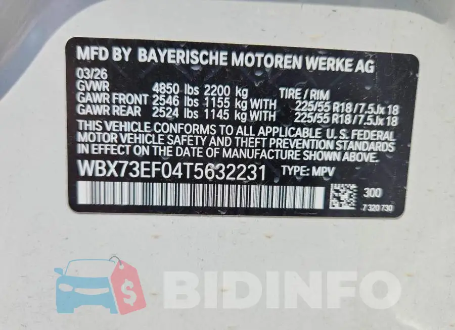 WBX73EF04T5632231 Photo# 13