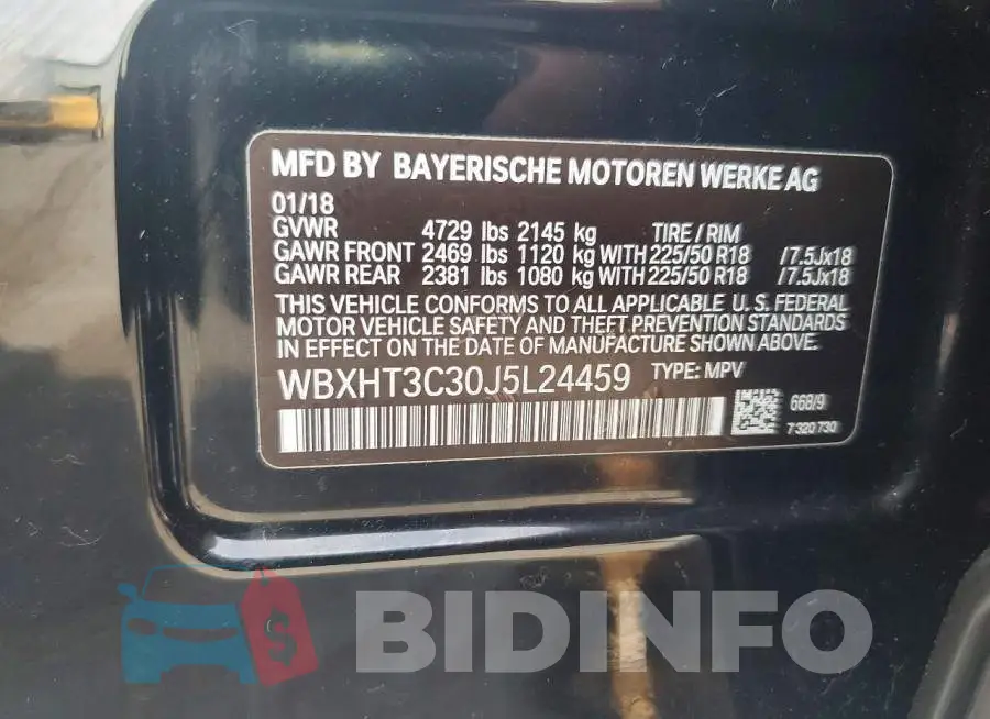 WBXHT3C30J5L24459 Photo# 12