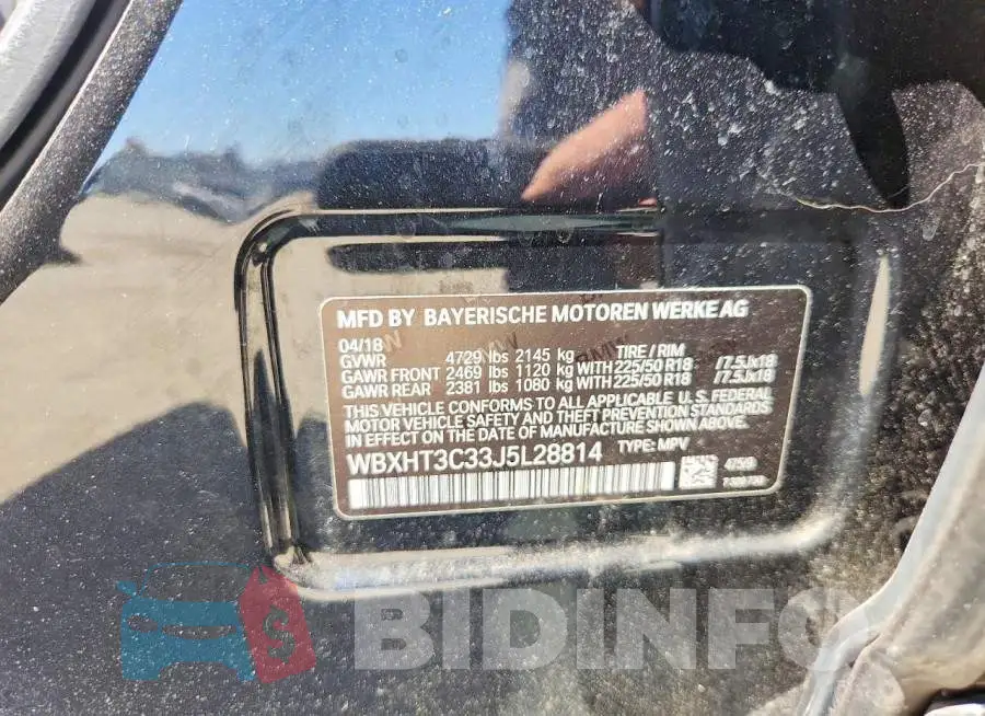 WBXHT3C33J5L28814 Photo# 12