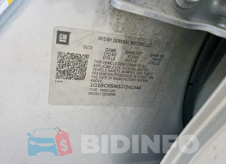 1G1BC5SM3J7241548 Photo# 12