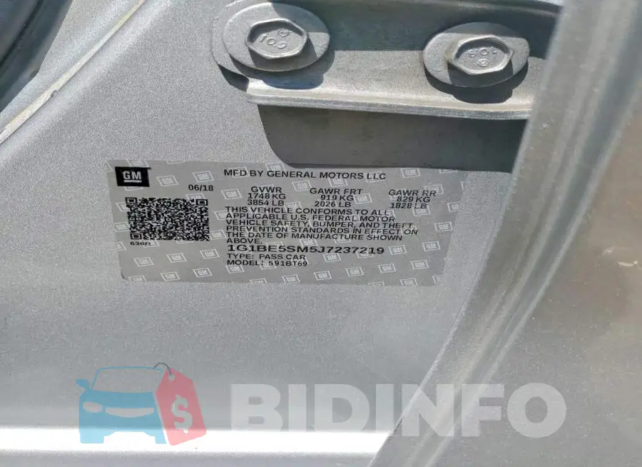 1G1BE5SM5J7237219 Photo# 12