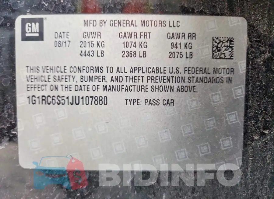 1G1RC6S51JU107880 Photo# 13