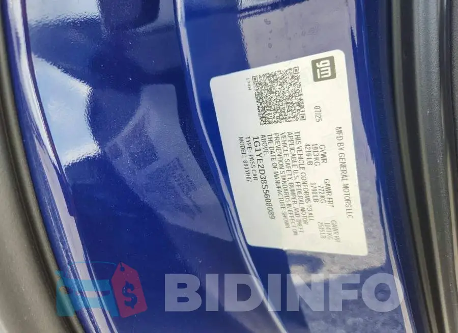 1G1YE2D38S5608089 Photo# 13