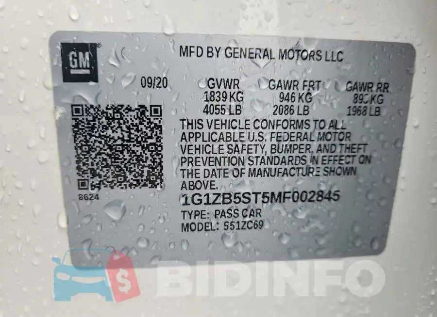 1G1ZB5ST5MF002845 Photo# 13