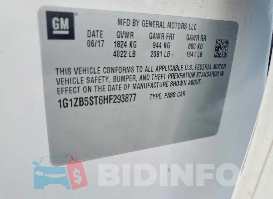 1G1ZB5ST6HF293877 Photo# 13