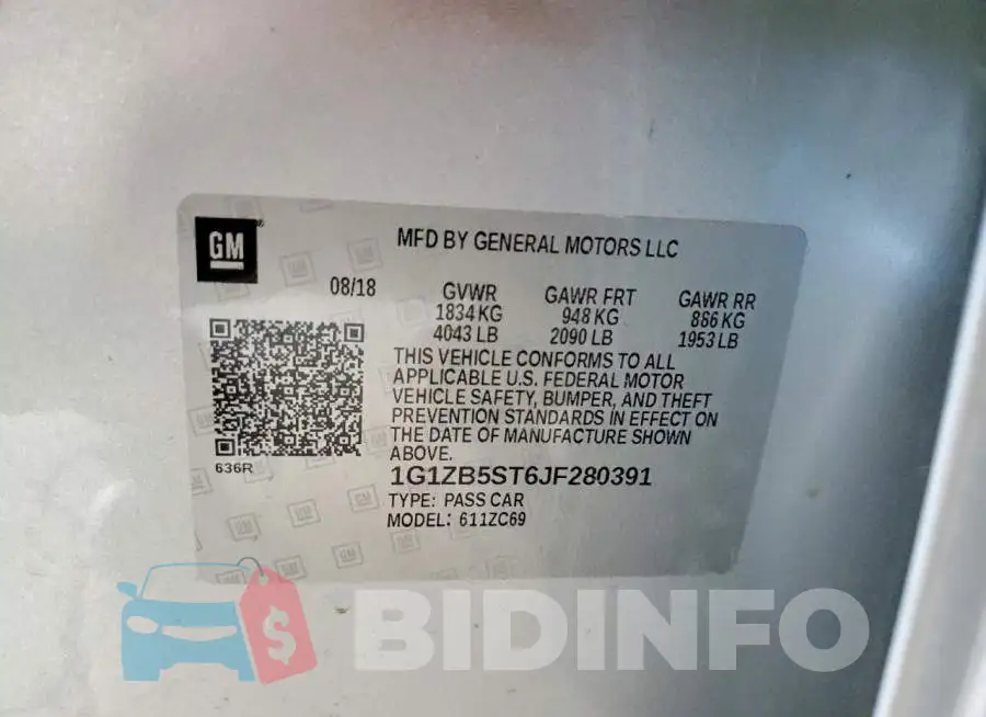 1G1ZB5ST6JF280391 Photo# 12