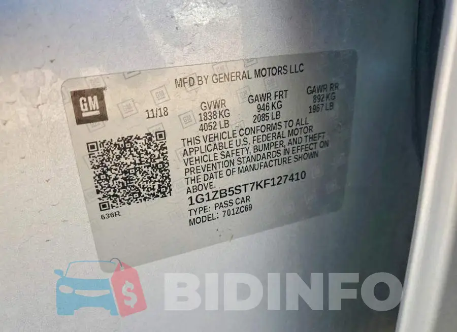 1G1ZB5ST7KF127410 Photo# 12
