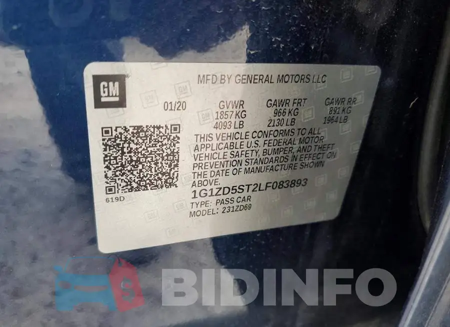 1G1ZD5ST2LF083893 Photo# 13