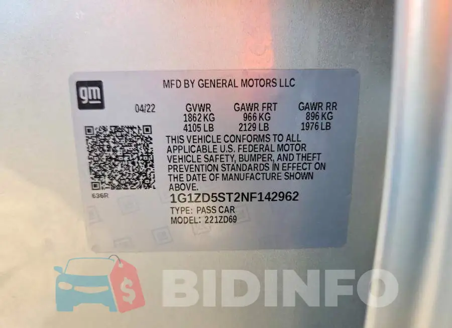 1G1ZD5ST2NF142962 Photo# 12