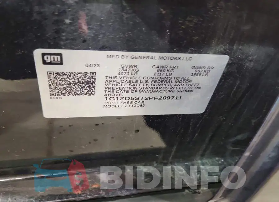 1G1ZD5ST2PF209711 Photo# 12