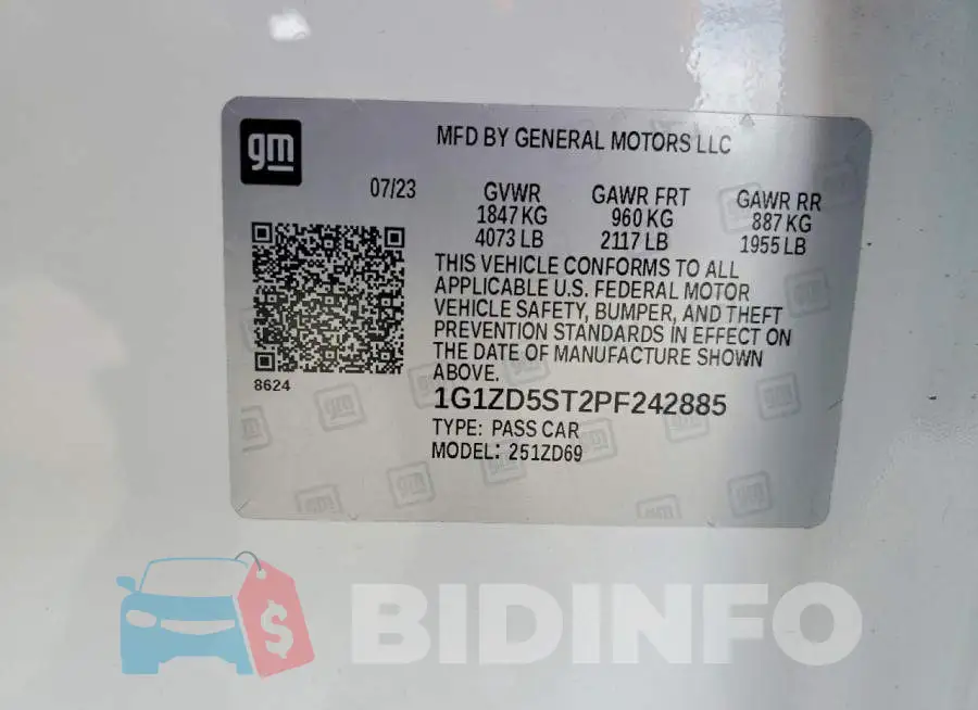 1G1ZD5ST2PF242885 Photo# 12