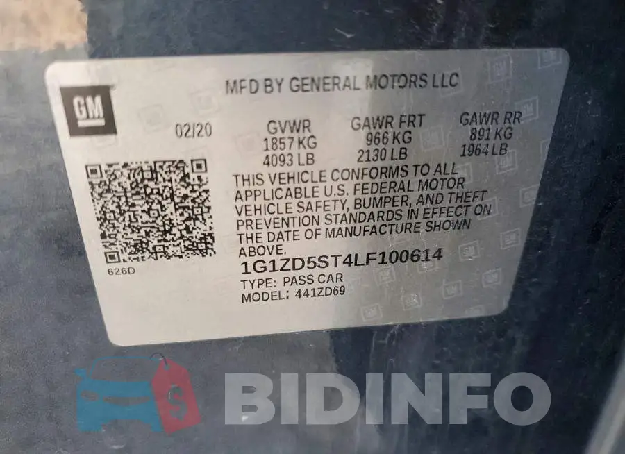1G1ZD5ST4LF100614 Photo# 12