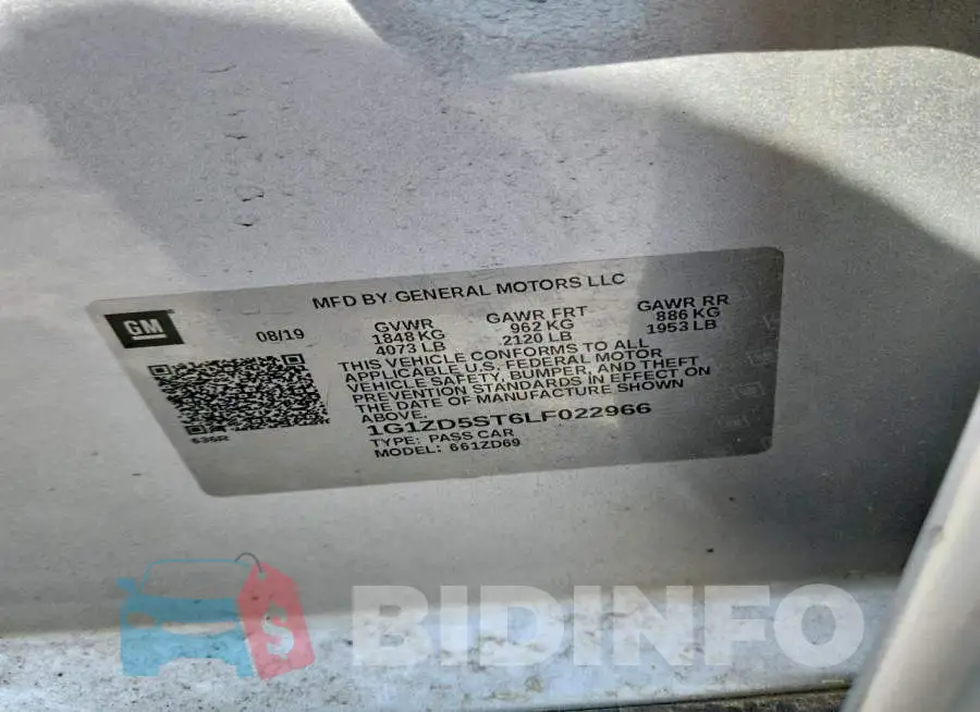 1G1ZD5ST6LF022966 Photo# 12