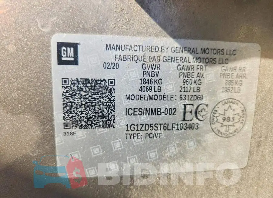 1G1ZD5ST6LF103403 Photo# 12